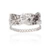 Anel de prata 925 esterlina nicho corrente incrustada com diamantes alta qualidade anel adorável feminino estilo frio ins moda escura temperamento