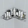 Estante de Esquina Personalizado sin Taladro Estante de Almacenamiento Triangular para Baño Inodoro Montado en Pared Hierro de Pared Balcón