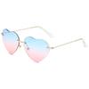 Novos Óculos de Sol Retro Love Marine Estilo de Rua Óculos de Sol em Formato de Coração Pêssego Óculos de Sol de Alta Qualidade Tendência Atacado