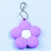 Colgante Llavero Botella de Agua de Goma Suave PVC Accesorio Taza Térmica Colgante de Flor Colorida Dopamina