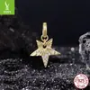 Yinziyun Original Banhado a Ouro Cobre Acessórios para Montagem de Pulseira Estrela da Manhã Lua DIY Pingente Estrela Lua Sonhador Romântico