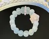 Polvo de Cristal Azul Natural Pulsera Doble de Cristal Blanco Pulsera de Oso Rosa Lujo Ligero Fresca Puntada Antigua Pulsera Blanca