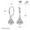 Brincos de Prata Esterlina S925 Mais Vendidos Transfronteiriços com Design de Concha de Zircônia Temática do Oceano, Joia de Orelha Versátil Única e Exquisita