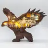 Formas Variadas de Madera Animales Festivos Variados Luces LED Listón de Madera Fabricación Iluminación Navideña Manualidades