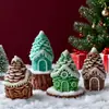 Casa de piña Jiahui Mei Molde de silicona para vela hecho a mano Velas de yeso para bricolaje Decoración de piña de Navidad Herramienta de lijado