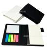 Venta al por mayor del fabricante Color opcional Portalápices de PU para negocios Bloc de notas de bolsillo portátil con notas adhesivas Bloc de notas con logotipo impreso