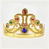 Coroa de Rei Dourada, Cruz de Prata, Coroa de Rainha, Princesa, Príncipe, Adereços de Fantasia de Rei, Acessórios de Roupa