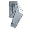 Pantalones casuales de verano de fabricantes directos para hombre estilo coreano talla grande holgados puntera abierta finos deportivos de seda de hielo elásticos rectos