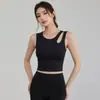 Verão 2026 Novo Estilo Vazado Yoga Costas Abertas Integrado Fitness Sem Mangas Treinamento Top Esportivo Roupas de Yoga Femininas