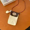 Bolsa de Teléfono de Erizo Retro con Puntos Estilo Coreano Cruzada Lienzo Pequeño Lindo con Solapa Estudiante Cotidiano Billetera para Monedas Bolso Pequeño de Hombro