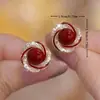Pendientes Nuevos de Ojo de Gato Estilo Francés de Lujo Ligero para Mujer, Pendientes Exquisitos y Compactos con un Toque de Alta Gama, Pendientes Elegantes y Versátiles para Mujer