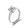 Anillo de apertura de moissanita de plata esterlina s925 transfronterizo, anillo de moda para mujer que no se decolora, joyería de lujo de alta gama al por mayor