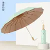 Guarda-chuva de borracha colorido com 70% de desconto para chuva e sol, estilo vintage e fresco, resistente ao vento, protetor UV, guarda-sol promocional manual
