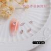 Uñas postizas con base puntiaguda de color rosa, con forma especial de diamante, cristal de cristal, rosa claro, corazón torcido, hacha, corazón de melocotón, pila de diamantes, taladro para uñas, joyería al por mayor