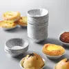 Forma Descartável de Alumínio para Tarte de Ovos Copo Redondo para Tarte de Ovos Bandeja Inferior de Alumínio para Tarte de Ovos Tigela Forma para Bolo Ferramentas de Confeitaria