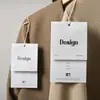 Etiquetas de ropa de alta gama hechas a medida para hombre y mujer, etiquetas con logo personalizado, etiquetas colgantes para ropa de cinta gruesa de marca de moda moderna, personalización
