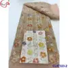 Vestido de Noiva Flor Plissada Bordada Lantejoula Miçanga Renda Tecido Lantejoulas de Noiva Renda Tecido