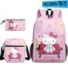 3D Nuevo Producto HelloKitty Dibujos Animados Lindo Sanrio Hello Kitty Mochila Bolsa Escolar Bolsa para Lápices Bolsa de Hombro Juego de Tres Piezas