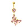 Gebei Europa y Estados Unidos transfronterizo oso perforación anillo para ombligo luna mariposa clavo umbilical anillo umbilical joyería para perforación fábrica cabello lacio