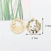 Estilo Chino Lindo Panda de Dibujos Animados Bambú Hojas de Bambú Aleación con Goteo de Aceite diy Accesorios de Joyería Llavero Pulsera Colgante