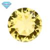 Huagang gem redondo dourado vidro nu pedra anel fundo pontiagudo diamante anel de vidro dourado superfície imitação diamante atacado