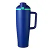 Owala Mismo Modelo Transfronterizo Taza Térmica Portátil de 30 oz Acero Inoxidable 304 Doble Popote Portavasos para Coche