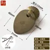 Th694 Tirador de Semilla de Melón Vintage para Armario de Ropa y Gabinete Tirador de Puerta Estilo Chino Tirador de Cajón Antiguo de Cobre Puro Antiguo