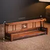 Estante de Almacenamiento para Juego de Té Nogal Norteamericano Estante de Exhibición de Doble Capa Madera Maciza Estante Escurridor para Tetera y Tazas de Té Almacenamiento de Juego de Té