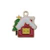 Mix 56 Gota de Natal Óleo Liga DIY Jóias Acessórios Papai Noel Boneco de Neve Sino Alce Pulseira Pingente
