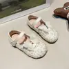 Elegantes Zapatos de Princesa para Niñas 2026 Primavera y Otoño Nuevos Zapatos de Cuero para Niñas con Lazo y Lentejuelas, Zapatos de Boca Baja para Niñas