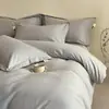 Juego de Cama de Cuatro Piezas 100% Algodón Cepillado Clase A 2026 Nuevo Color Sólido Otoño/Invierno Funda de Edredón Gruesa Cálida de Algodón Puro Sábana Plana Sábana Ajustable