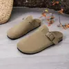Nuevos Zapatos de Casa para Persona Perezosa Cubre-Cabeza Primavera 2026 Zapatos de Casa Medios Uso Bidireccional Cómodos Oficina Retro Fieltro Birken