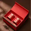 Caixa de presente de chá tamanho meio quilo duas latas pequenas e duas latas grandes caixa de chá caixa de presente de chá embalagem chá preto chá de rocha 0,1kg caixa de presente