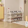 Zapatero simple para entrada, estante estrecho de múltiples capas para almacenamiento de zapatos, ahorra espacio, adecuado para dormitorios y apartamentos pequeños de alquiler