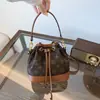 Bolso de mujer de alta gama, modelo nuevo 2026, estampado vintage, bolso tipo cubo versátil y elegante, bolso de hombro y cruzado a la moda