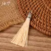 Tampa Prateada com Padrão 6cm com Pingente de Pequena Borla Acessórios para Roupa Decoração de Borla Estilo Chinês