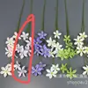 7 Clematis de Tallo Largo Impresión 3D Fondo de Boda de Seda Arte Floral Flores Artificiales Transfronterizas Venta al por Mayor