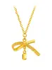 Collar de Borla con Lazo Dorado para Mujer, Mismo Estilo que en Joyerías, Diseño de Nicho, Cadena para Clavícula de Lujo Ligero, Moderno y Versátil, Nuevo Modelo 2026