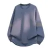 Sudadera para Hombre Nueva Primavera y Otoño Cuello Redondo Holgada Versátil Camiseta de Manga Larga Trendy Top Pulóver