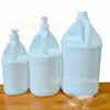 Balde portátil branco de um litro, embalagem líquida de grande capacidade de 3,8 litros com cabeça de bomba, frasco de shampoo, frasco de desinfetante