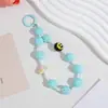 Cadena para Teléfono Móvil Serie Niña de Dibujos Animados, Pulsera de Muñeca con Perlas Macaron, Pulsera de Cuentas Pintada a Mano, Colgante Creativo
