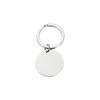 Llavero de Acero Inoxidable Espejo de Comercio Exterior de Venta Caliente Personalizado Simple para Pareja Etiqueta Pequeña Redonda con Logotipo Láser