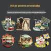 Adesivos de geladeira de liga de zinco criativos culturais de Zibo souvenir criativo cultural de ponto turístico adesivos de geladeira de esmalte pintado em formato especial personalização