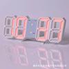Reloj de Pared con Control Remoto, Reloj Electrónico Digital Multifuncional, Reloj Estéreo 3D de Venta Caliente Transfronteriza, Despertador Remoto, Reloj Electrónico Creativo