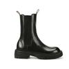 Nuevas Botas de Mujer Otoño e Invierno ~ Piel de Caballo Lavada Plisadas de Suela Gruesa Chelsea Elásticas Martin Botines Cortos para Mujer, Botas de Chimenea para Mujer