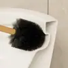 Cepillo para inodoro sin puntos ciegos para uso doméstico, cepillo limpiador para inodoros de tipo sentadilla, cepillo de baño de mango largo con base