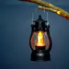 Lámpara de Aceite Pequeña LED Retro Transfronteriza Bolso Estilo Lámpara de Viento Lámpara de Velas Digital Decoración de Navidad Halloween Luz Nocturna
