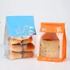 Bolsa de Embalaje Personalizada para Tostadas con Cierre de Alambre Sellado a Ocho Lados Bolsa de Pan Autoportante con Apertura de Ventana Bolsa de Embalaje para Alimentos Horneados