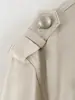 Moda Femenina 2026 Transfronteriza Vintage Estilo Militar Cuello Alto Chaqueta Corta con Hebillas de Cuerda Multilinea y Decoraciones Metálicas