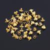 Material para joias DIY acessórios para brincos tarraxas plug banhado a ouro borboleta de quatro folhas tampões de ouvido brincos tampões de ouvido metal protetores de ouvido